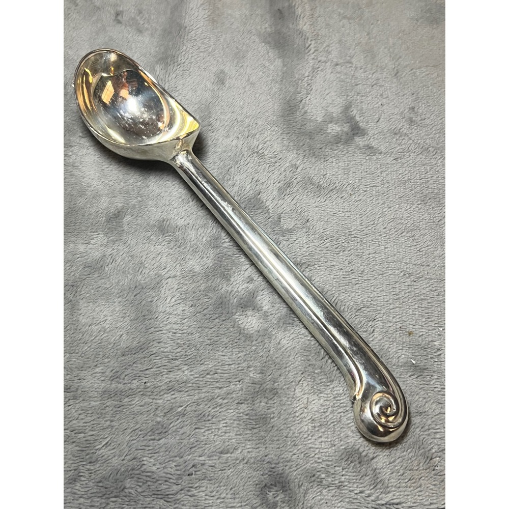 Gorham Heritage Silverplate Serving Spoon Vintage Scroll Handle Tableware MCM